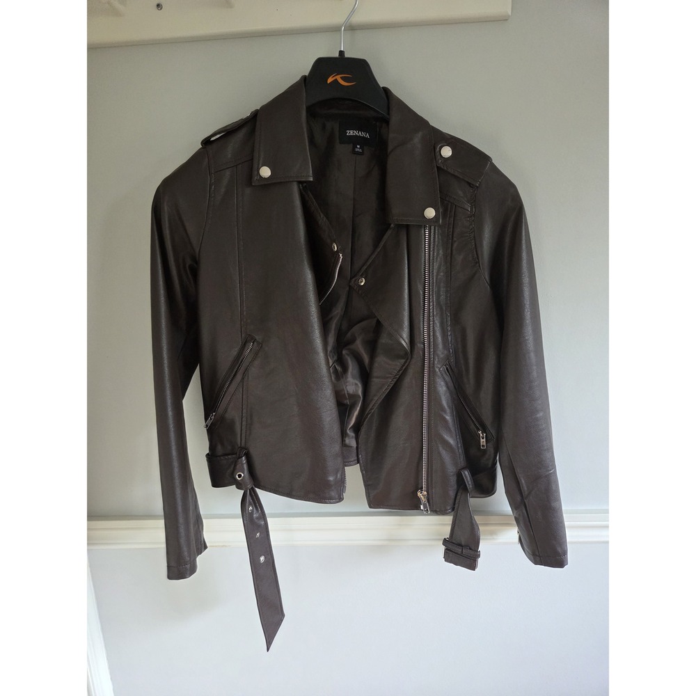 S Vegan Plether Moto Jacket